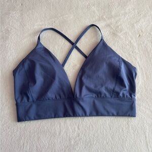 Women's Light Blue Cross Back Sports Bra